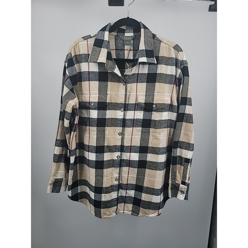 Natural Reflections Thick Flannel Shirt Womens Sz L